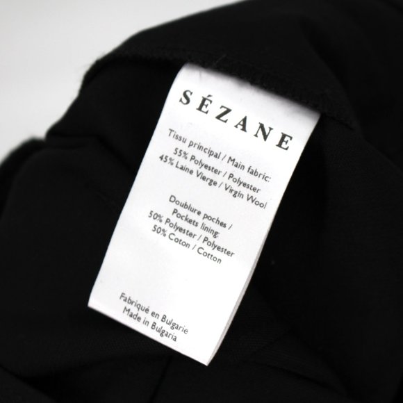 Sezane Rome High Rise Belted Black Cuffed Pleated Shorts NEW Size 34 - Picture 10 of 10